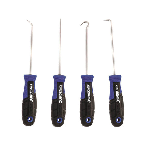 Kincrome Mini Hook & Pick Set 4 Piece, Chrome Vanadium Steel