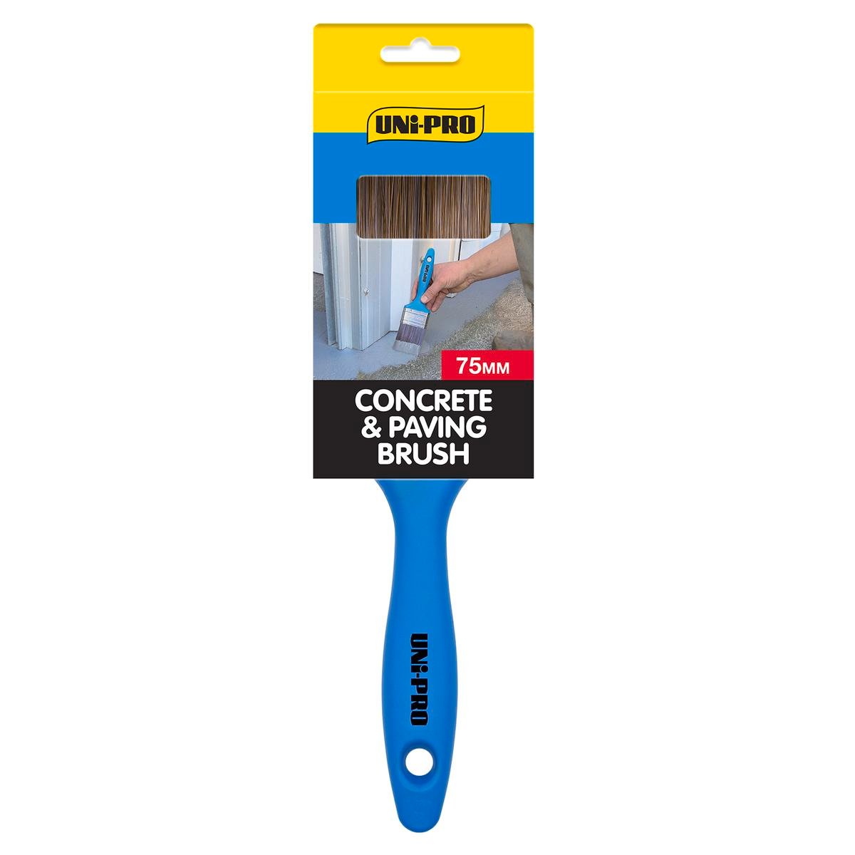 Uni-Pro 75mm Synthetic Filament Concrete and Paving Brush Solvent Resistant