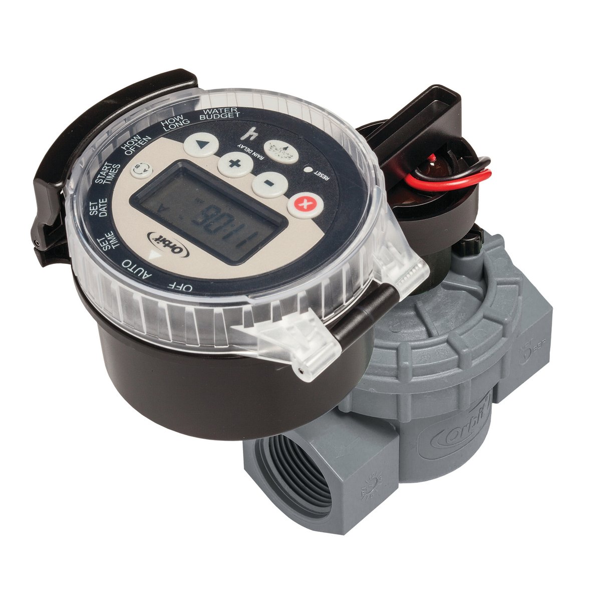 Orbit 4 Zone Battery Operated Irrigation Timer Controller with Valve Cordless Digital Display 96840