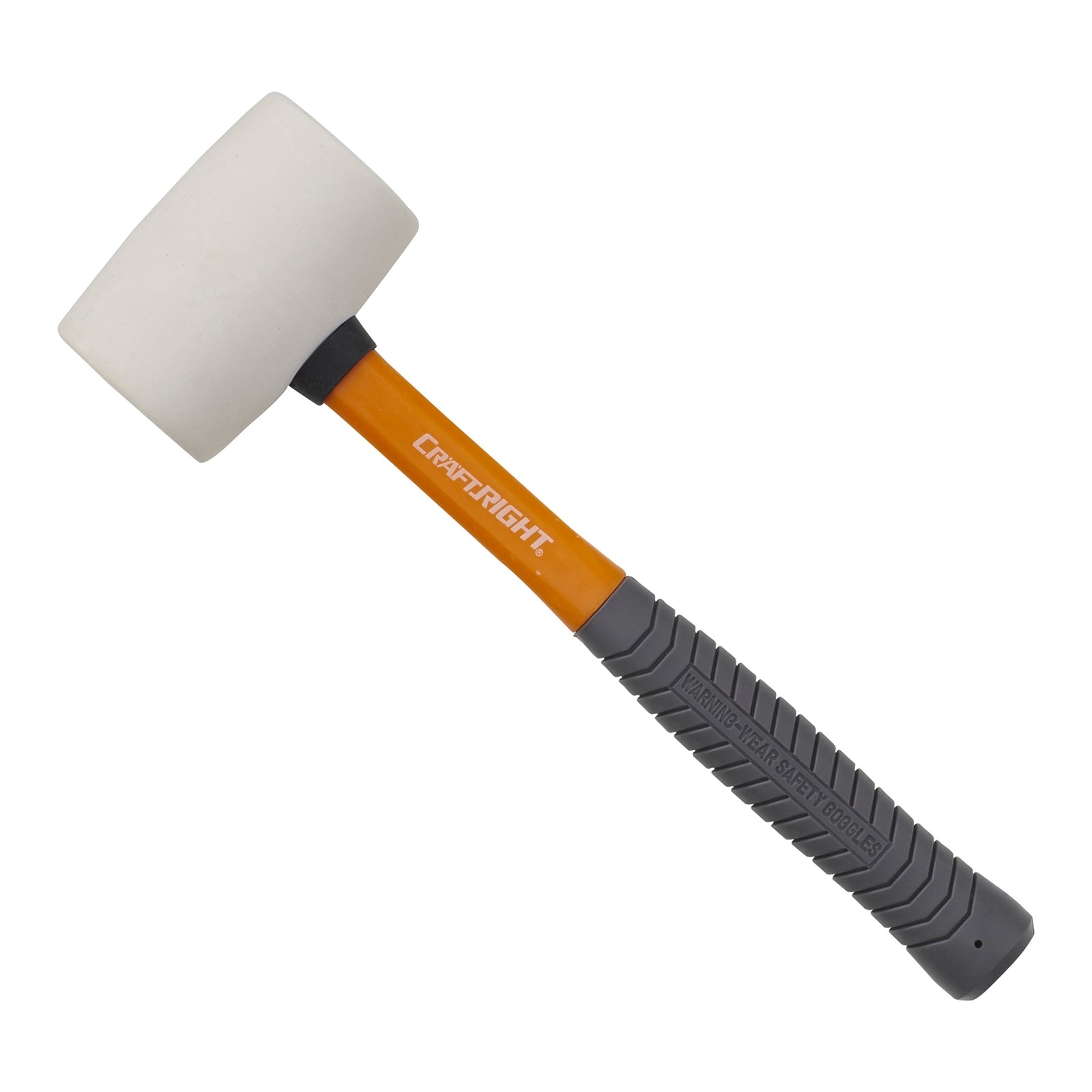 Craftright 450g / 16oz Rubber Mallet, Non-Marking Head, Fibreglass Handle