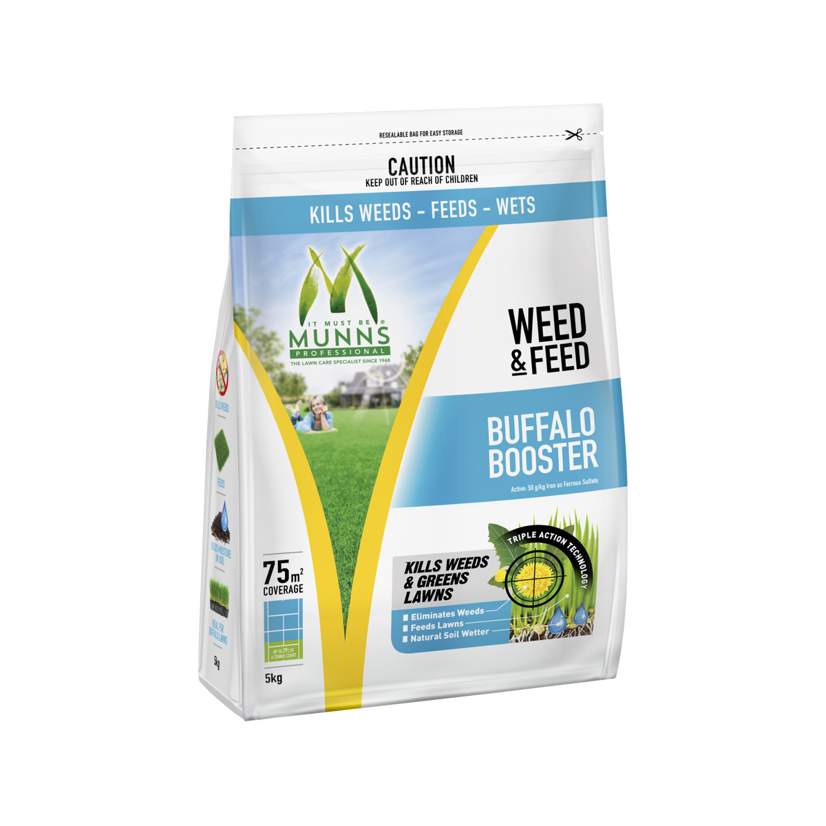 Munns Professional 5kg Buffalo Booster Weed and Feed Granules