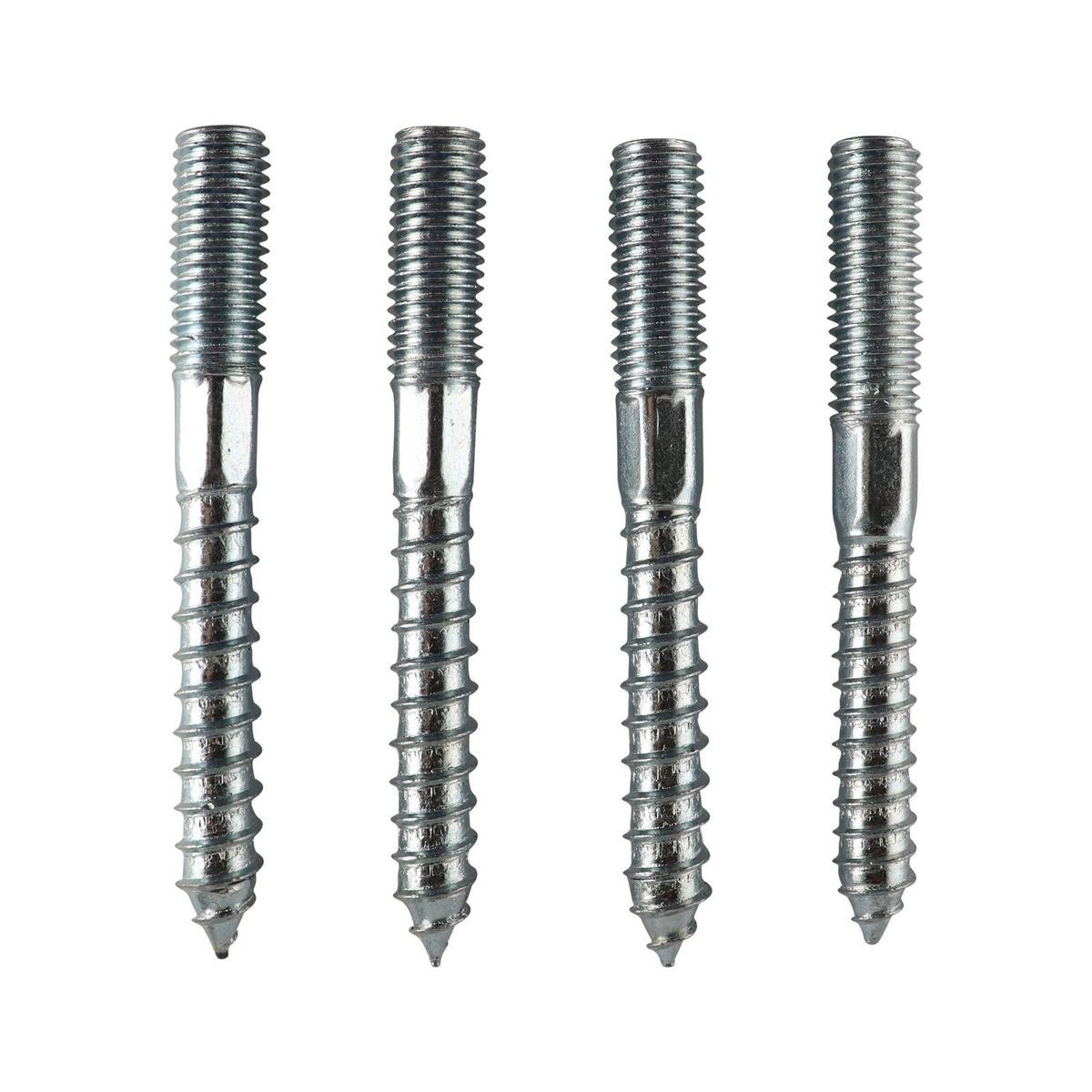 Everhang M12 x 100mm Zinc Plated Hanger Bolt with Star Recess - Steel, 4 Pack