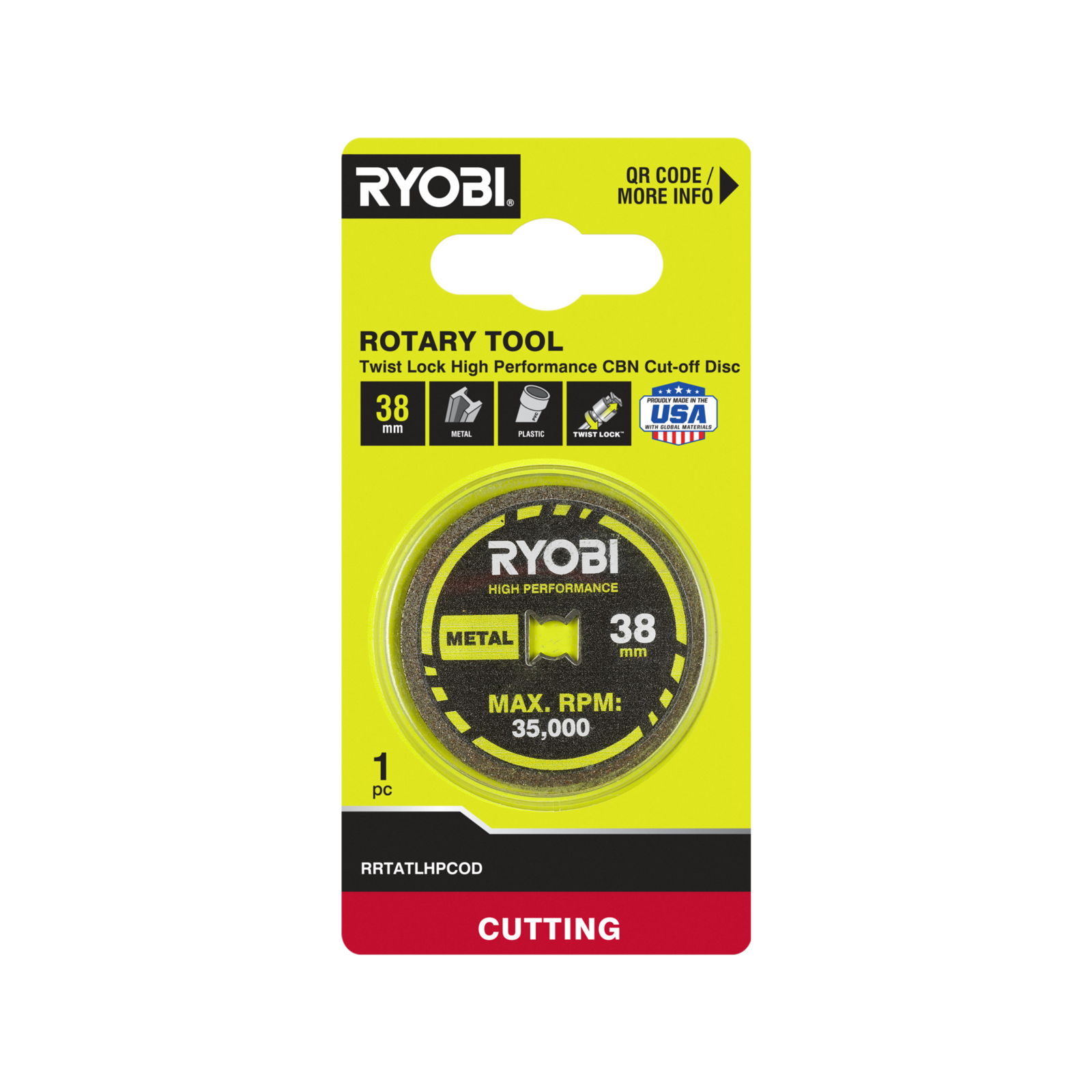 Ryobi 38mm Twist Lock High Performance CBN Cut-Off Disc