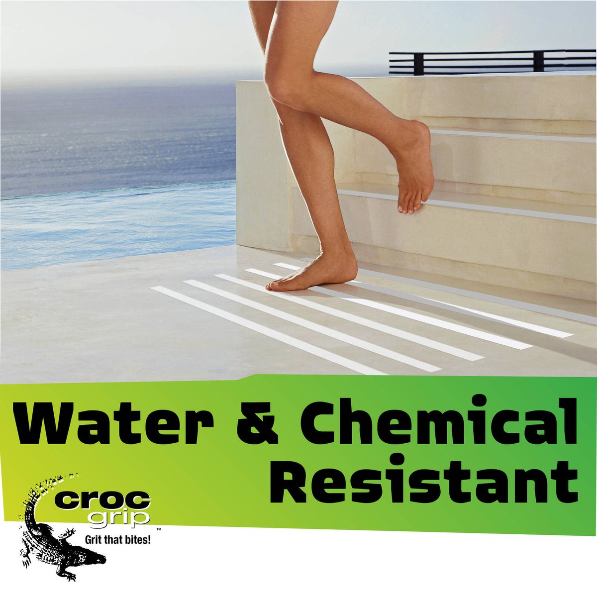 Croc Grip Clear Soft Textured Steps 300mm x 65mm Vinyl Anti-Slip - SuperSaverAU - view 5