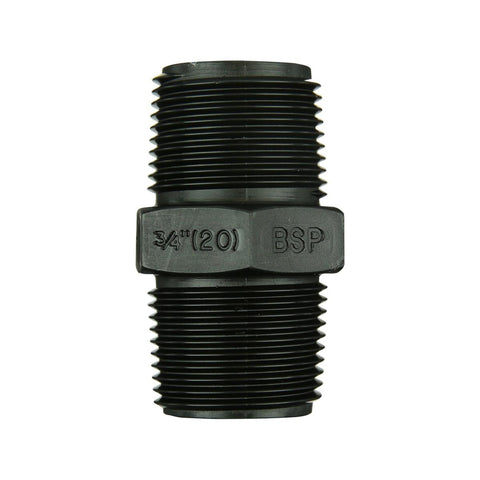 Philmac 3/4 Bsp Thread Pipe Nipple - 25mm Polypropylene - High Performance - SuperSaverAU - view 1