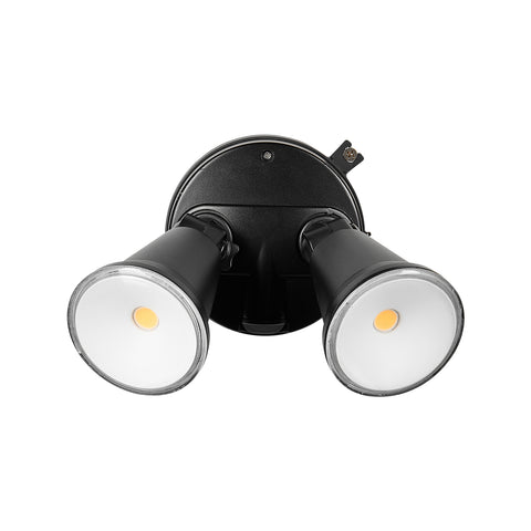 Brilliant Black Lamy DIY Twin 20W Security Light Weather Resistant Adjustable 22638/06