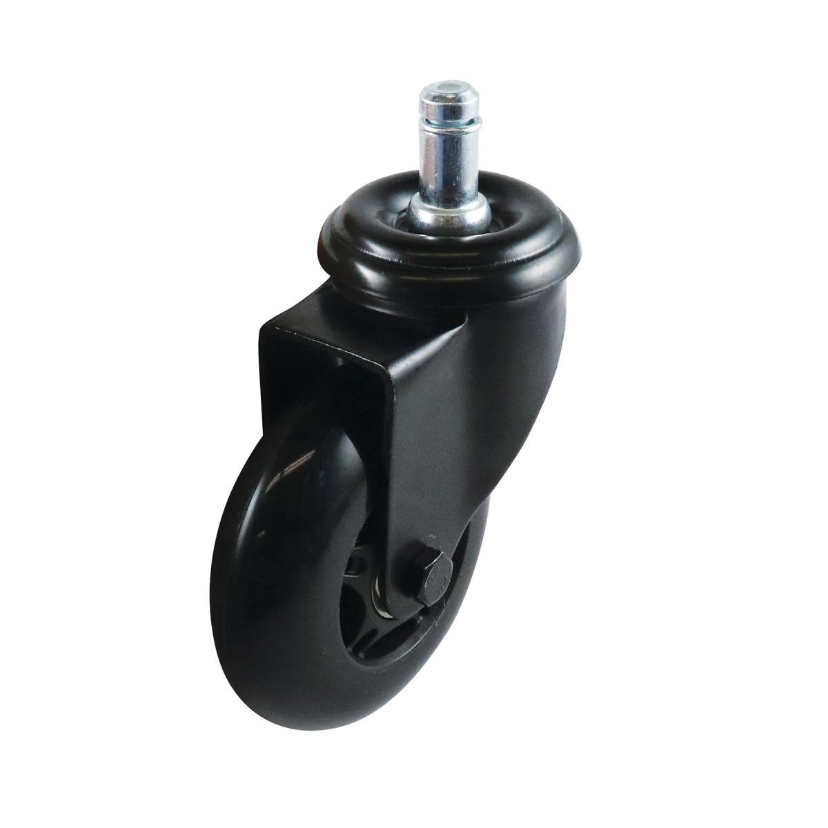 Easyroll Black Skate Furniture Swivel Castor Polyurethane