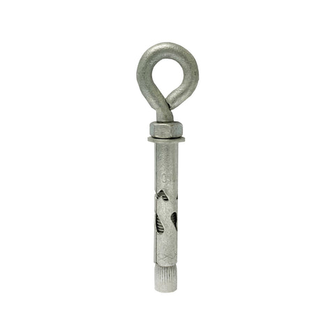 Macsim Fasteners 10 x 70mm Galvanised 5.8 Grade Steel Eye Bolt Head Masonbolt 2 Pack