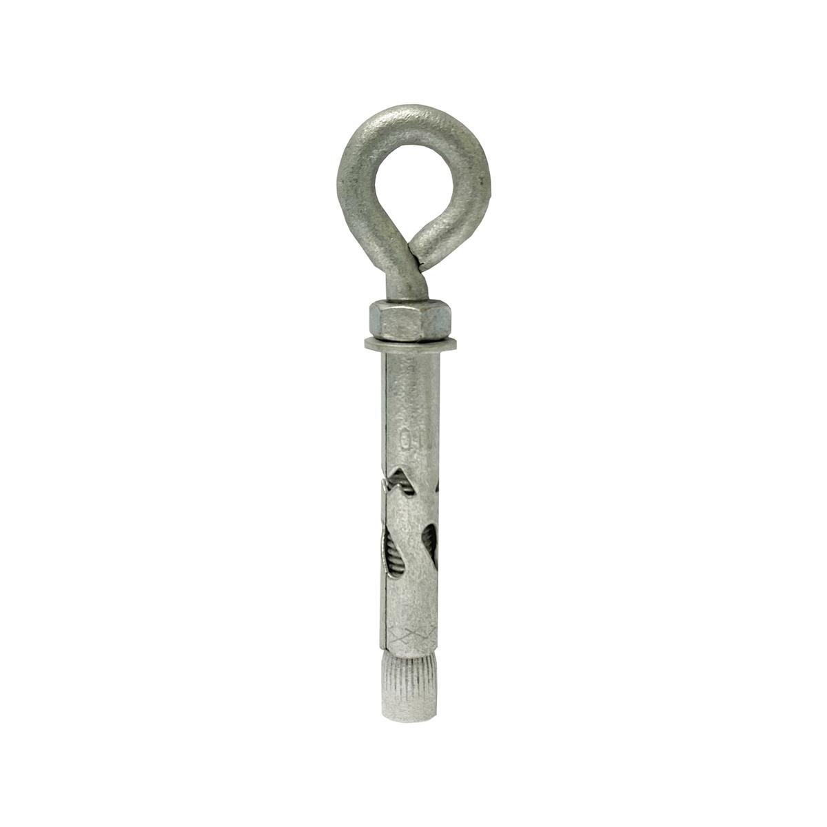 Macsim Fasteners 10 x 70mm Galvanised 5.8 Grade Steel Eye Bolt Head Masonbolt 2 Pack