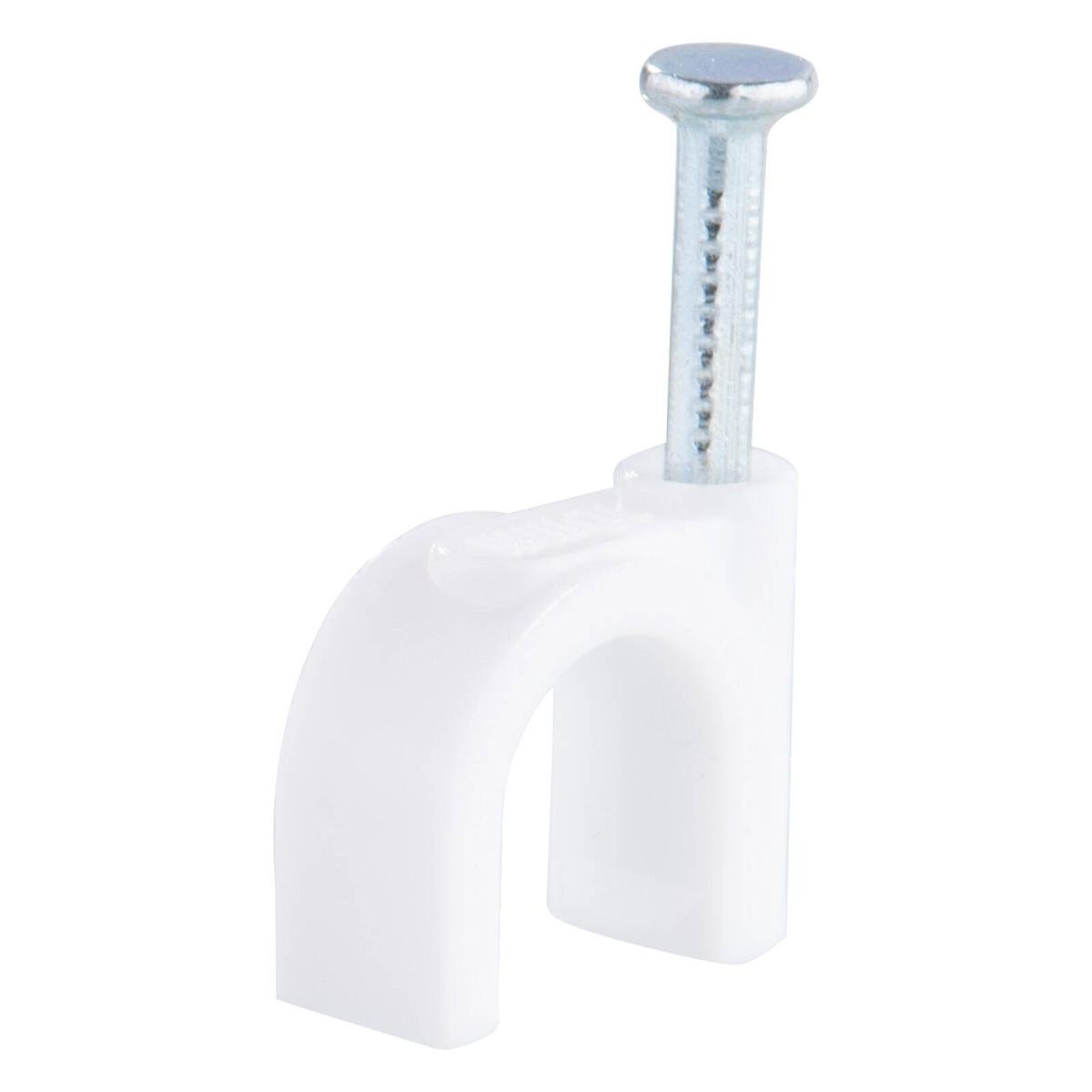Deta 10mm White Round Cable Clips - 100 Pack - Durable Plastic - SuperSaverAU - view 1