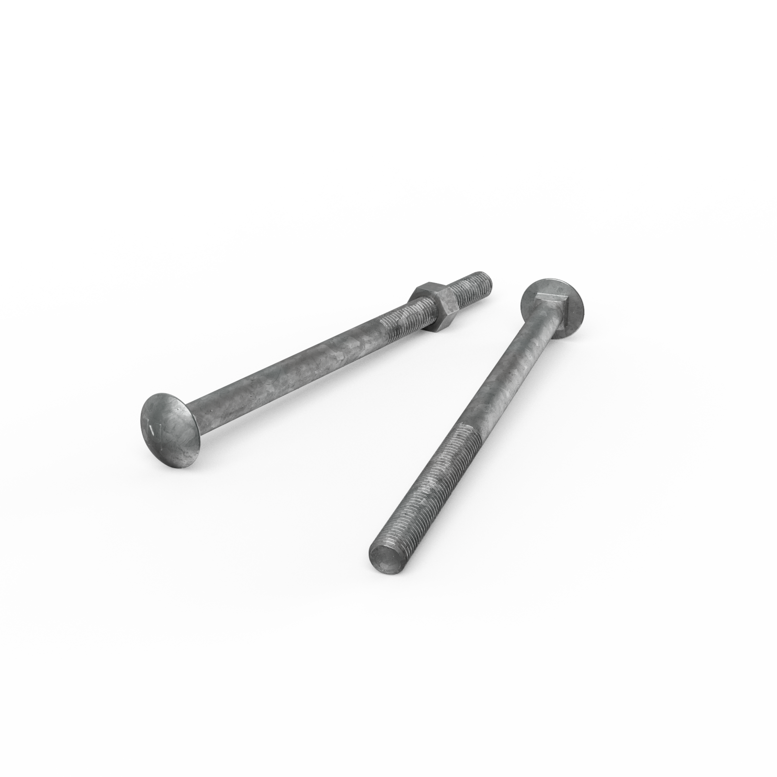 Zenith M12 x 200mm Hot Dip Galvanised Cup Head Bolt & Nut - 4.6 Grade Steel