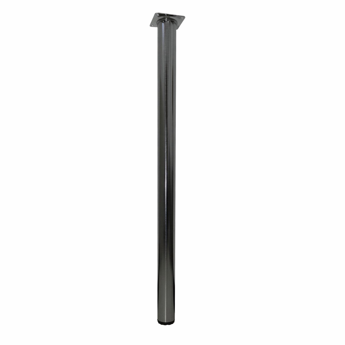 Adoored 40 x 710mm Brushed Nickel Adjustable Round Metal Furniture Leg