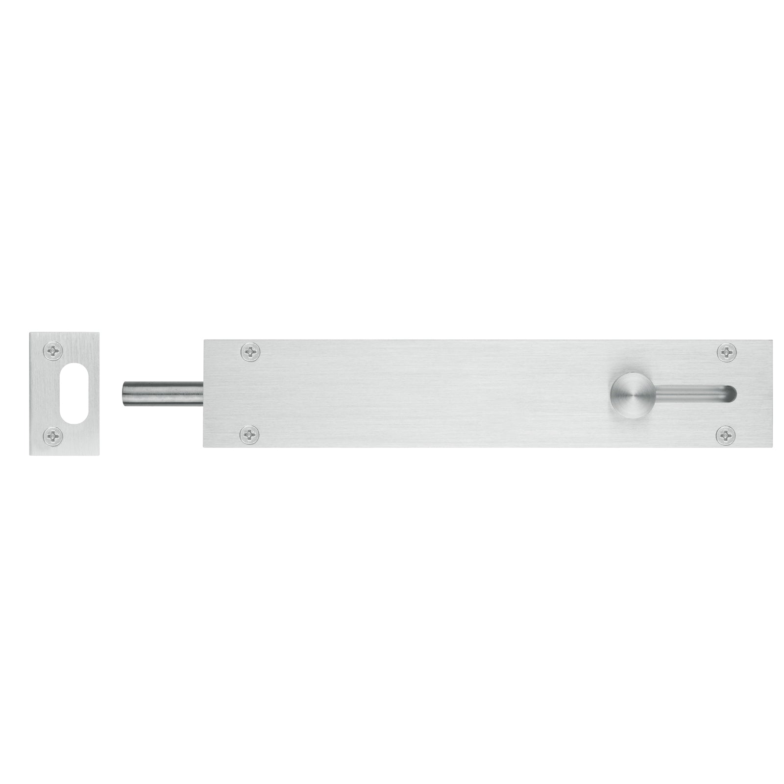 Delf Trade 200mm Satin Chrome Door Drop Bolt - Zinc Alloy