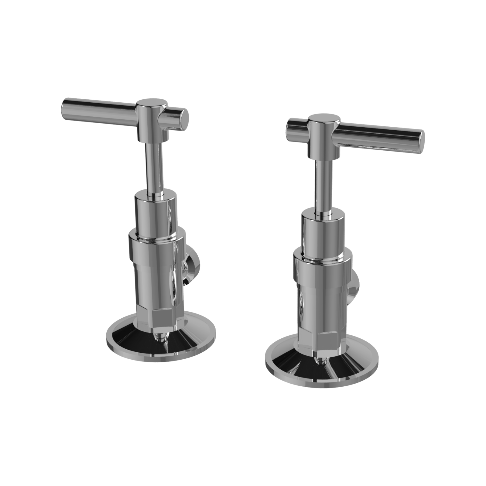 EZYFIX Chrome Modern Lever Retrofit 3/4 Turn Washing Machine Taps, Chrome on Brass, Universal Fit