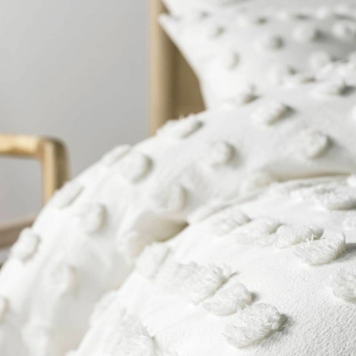 Linen House Haze Single Quilt Cover Set - Cotton, Includes 1 Pillowcase, White - 01702D036