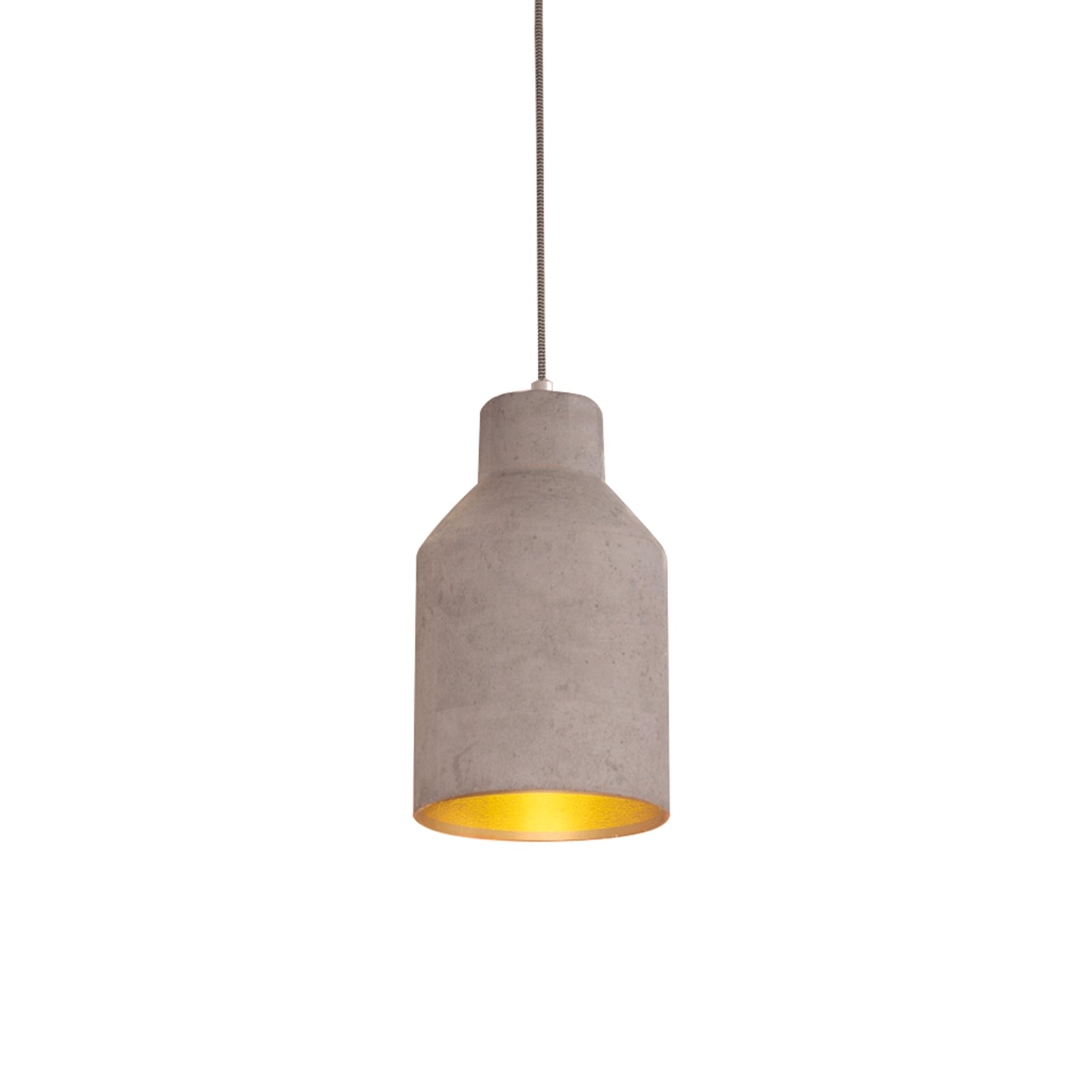 Home Design Teramo Concrete Pendant Light 145mm Natural Grey E27 Indoor