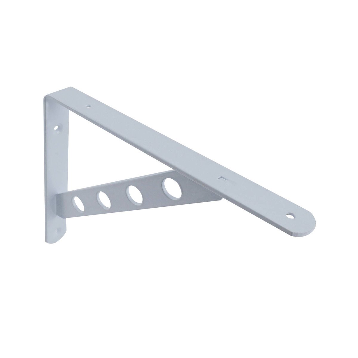 Carinya 250 x 195mm White Heavy Duty Circle Stayed Bracket - Powder Coated Steel, 200kg