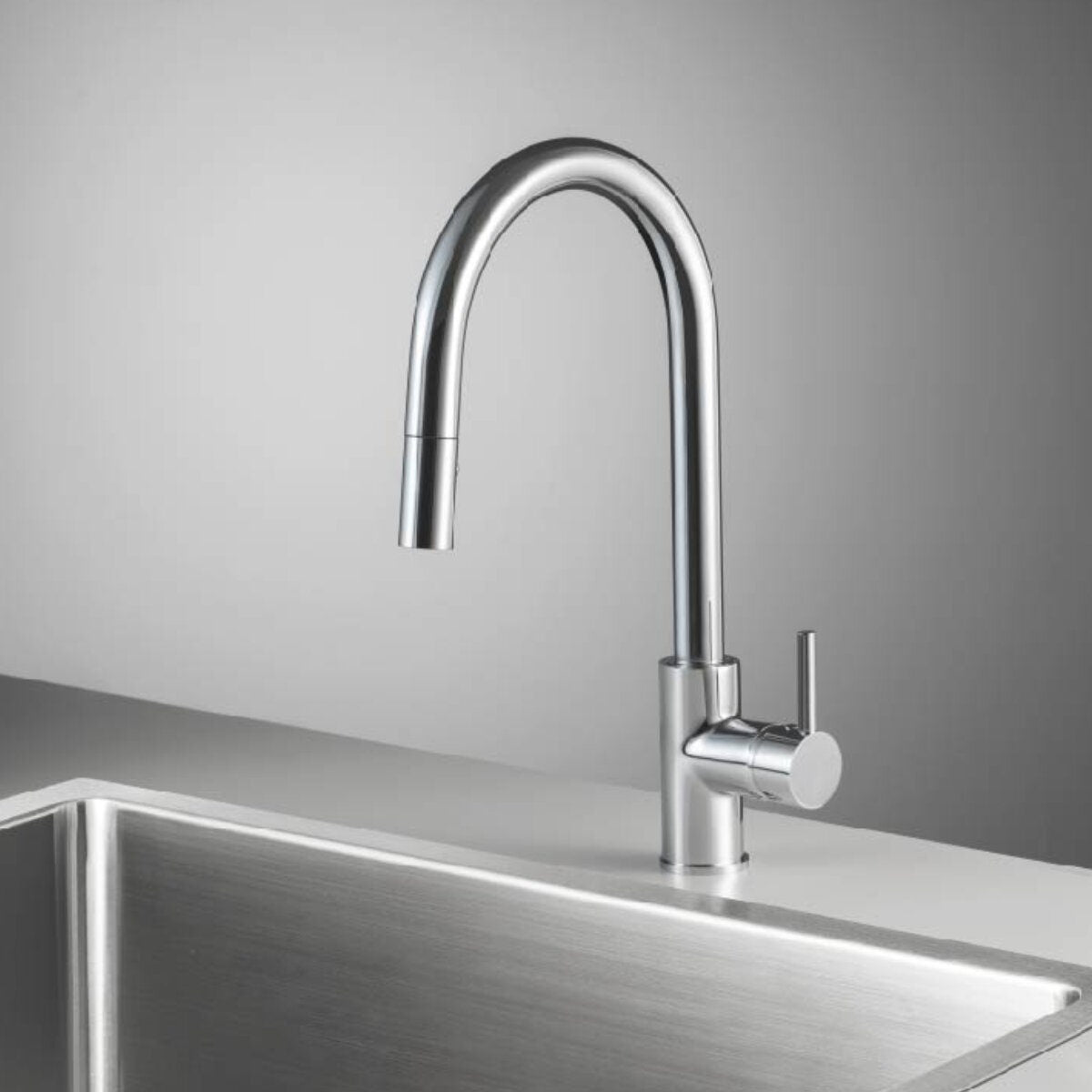 Rogerseller Tonic Sink Mixer with Pull Out Spray 6L/min - Chrome, 5-Star WELS - 3606013801