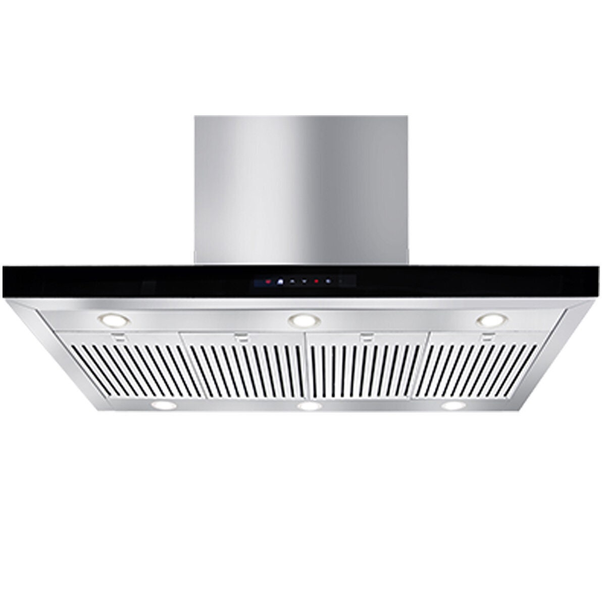 Artusi 120cm Wall Mounted BBQ Hood - Twin Motor, Touch Controls, Black Glass Fascia - ACH12BBQB