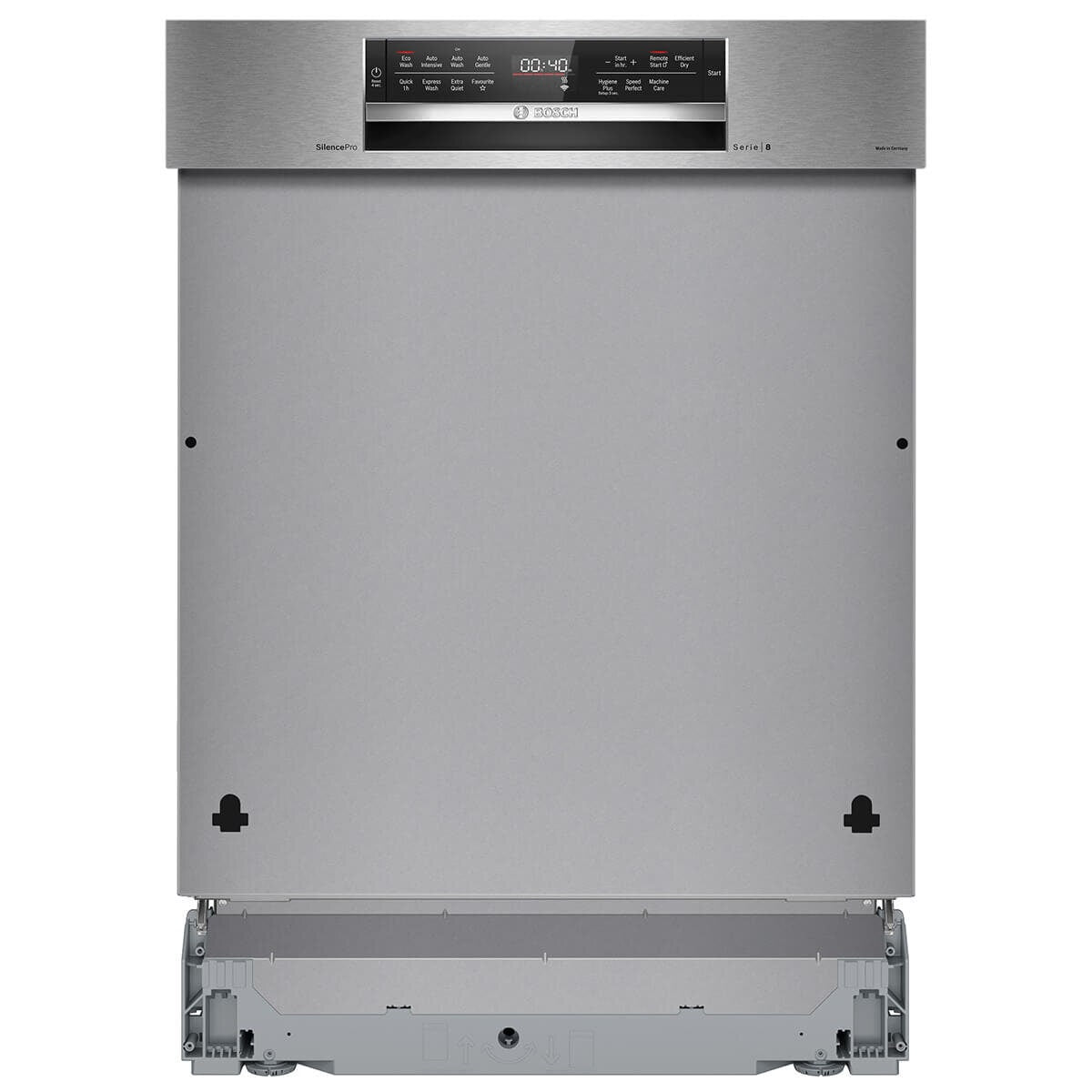 Bosch 60cm Series 8 Semi Integrated Dishwasher - 15 Place Settings - Brushed Steel - SBI8ECS01A