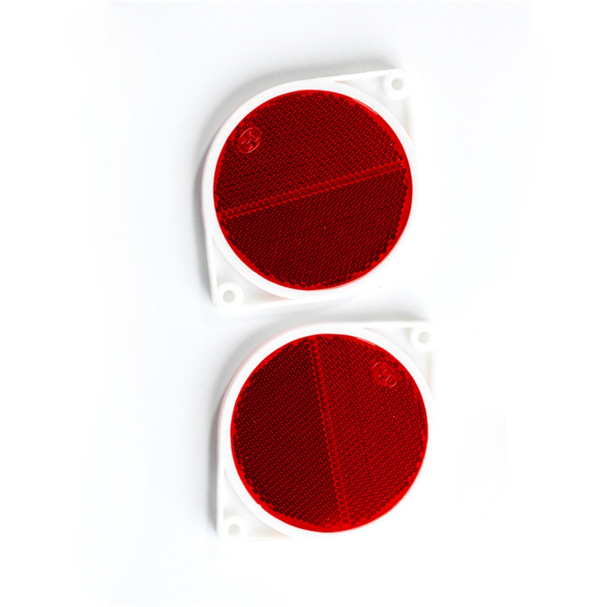 Sandleford Red Round Reflector Acrylic - Weather Resistant 2 Pack