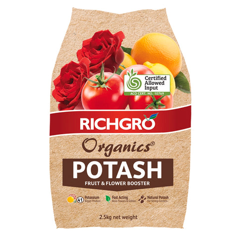 Richgro 2.5kg Organics Potash Fruit and Flower Booster