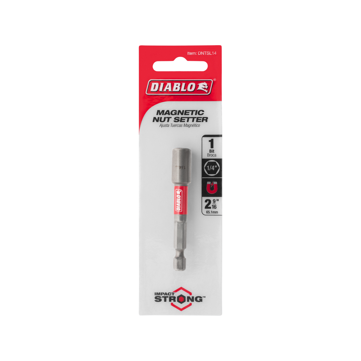 Diablo 1/4" 65mm Magnetic Hex Nut Setter