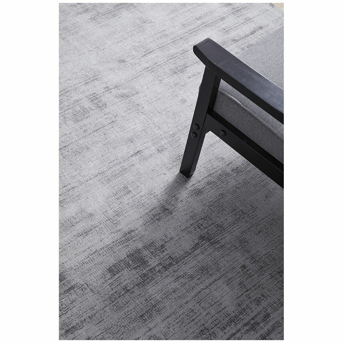 Rug Culture Bliss Hand Loomed Extra Large Rug 400x300 - Grey Viscose, Cotton Backing - BLSGREY400X300