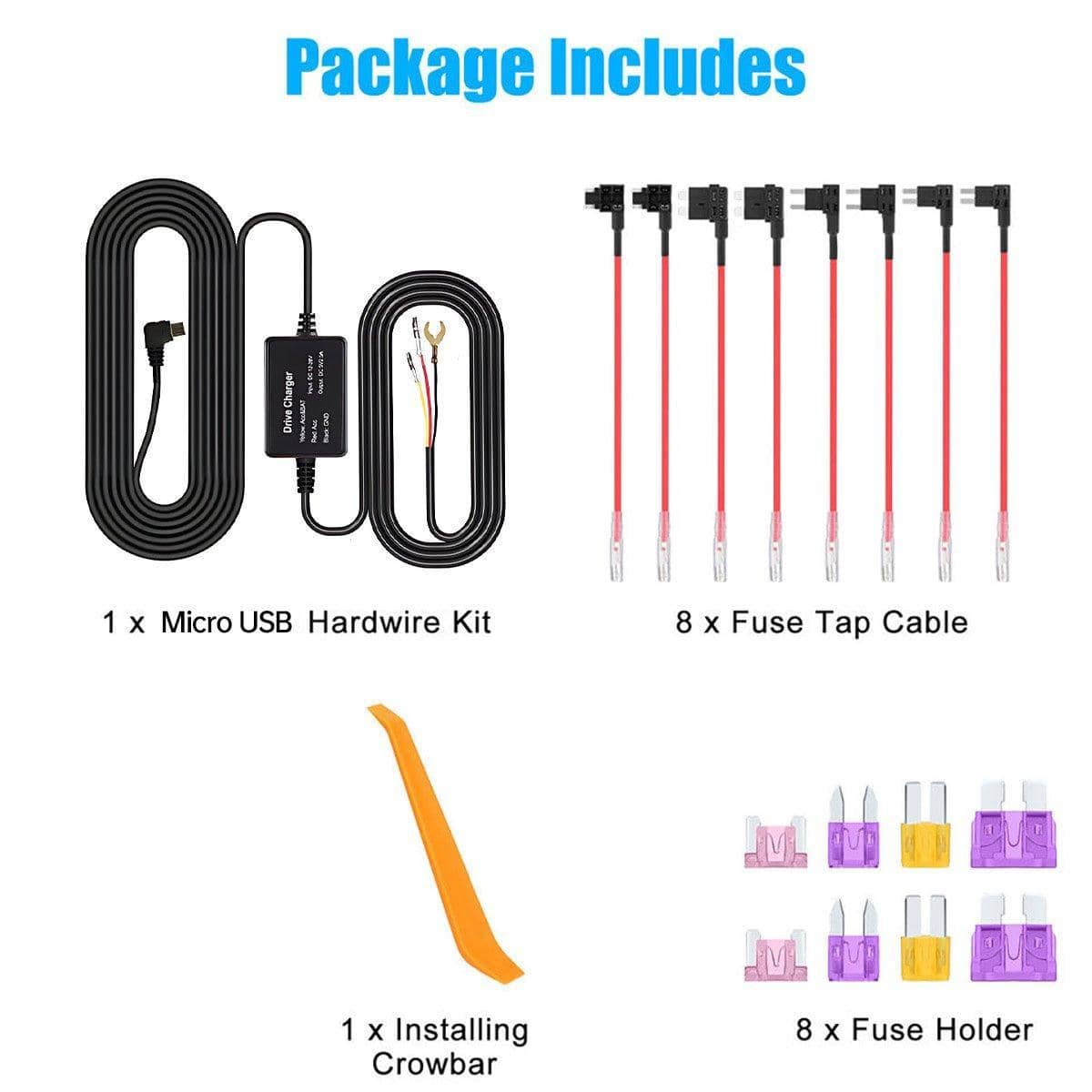 Dashcam Hardwire Kit with 24-Hour Parking Monitor Power Cord - view 5