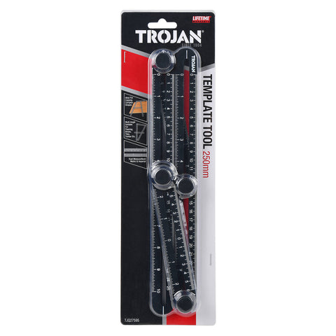 Trojan 250mm Template Tool with Metric and Imperial Graduations