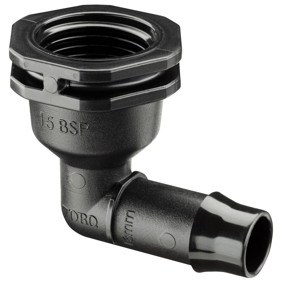 Toro Barbed Female Threaded Elbow - 13 x 15mm - Black - Single - Irrigation - SuperSaverAU - view 1