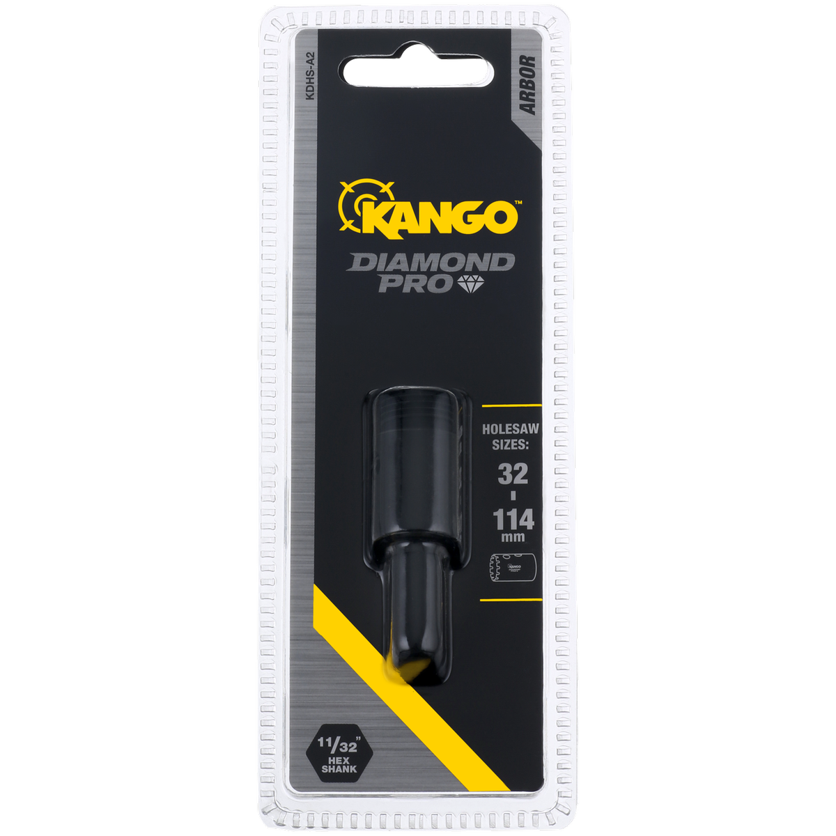 Kango 32 Diamond Holesaw Arbor 114mm - Yellow - KDHS-A2 - SuperSaverAU - view 1