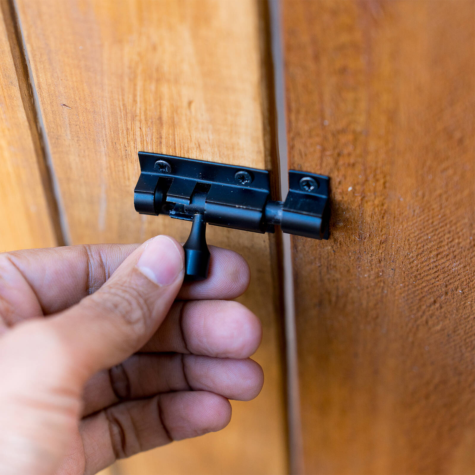 Taskmaster 38mm Matte Black Brass Barrel Bolt