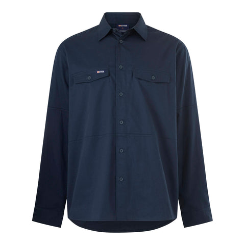 Citeco Men's Navy Cotton Long Sleeve Shirt - Size 2XL