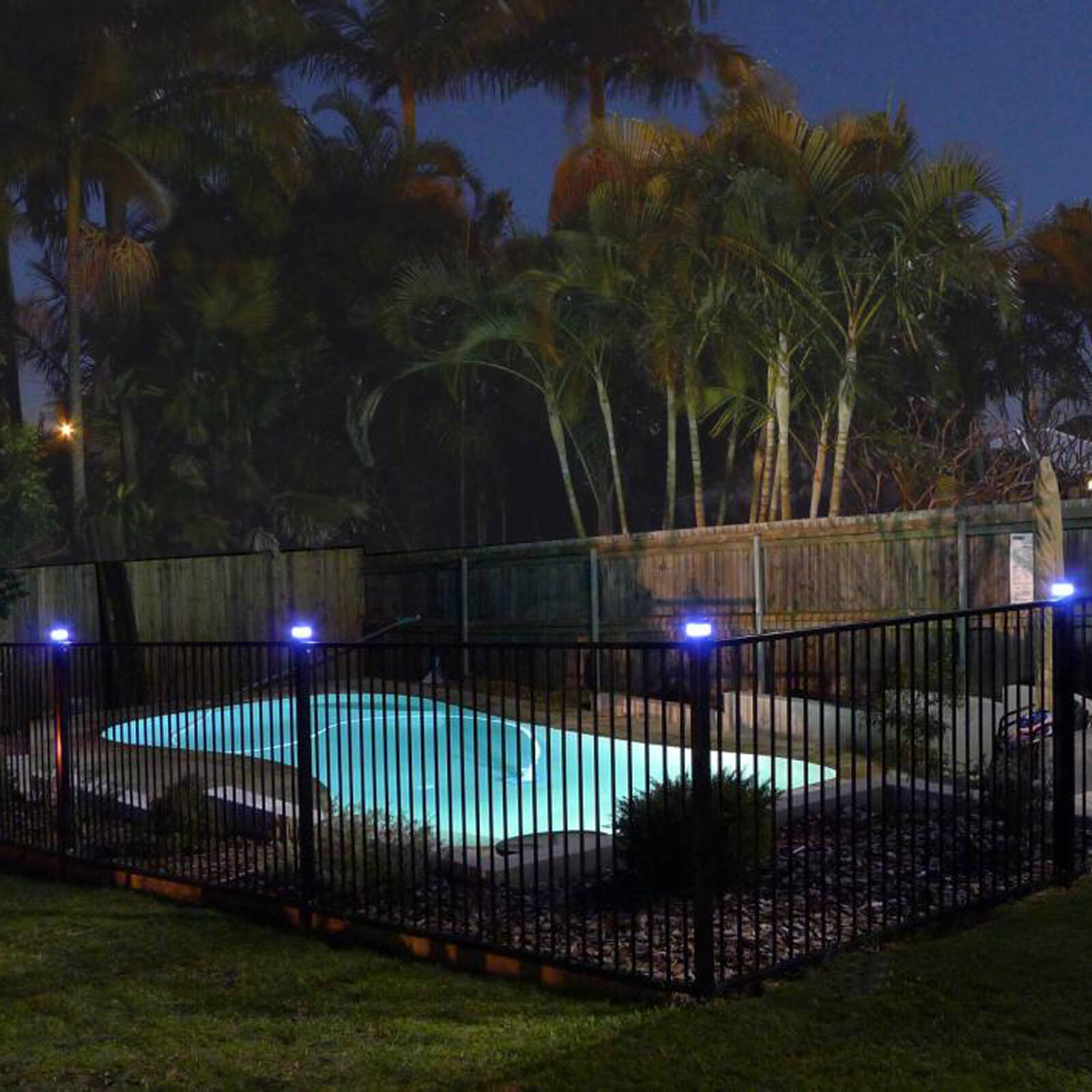 ProtectorAl 50 x 50mm Coloured Solar Fence Lights - 2 Pack
