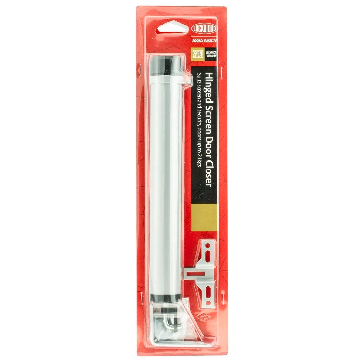 Lockwood Silver Aluminium Pneumatic Door Closer Adjustable Speed 21kg