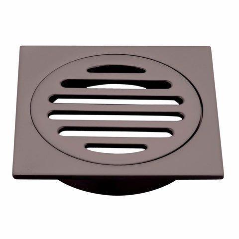Mondella 80mm Square Floor Grate - Dark Bronze - Brass - Removable Grate - SuperSaverAU - view 1