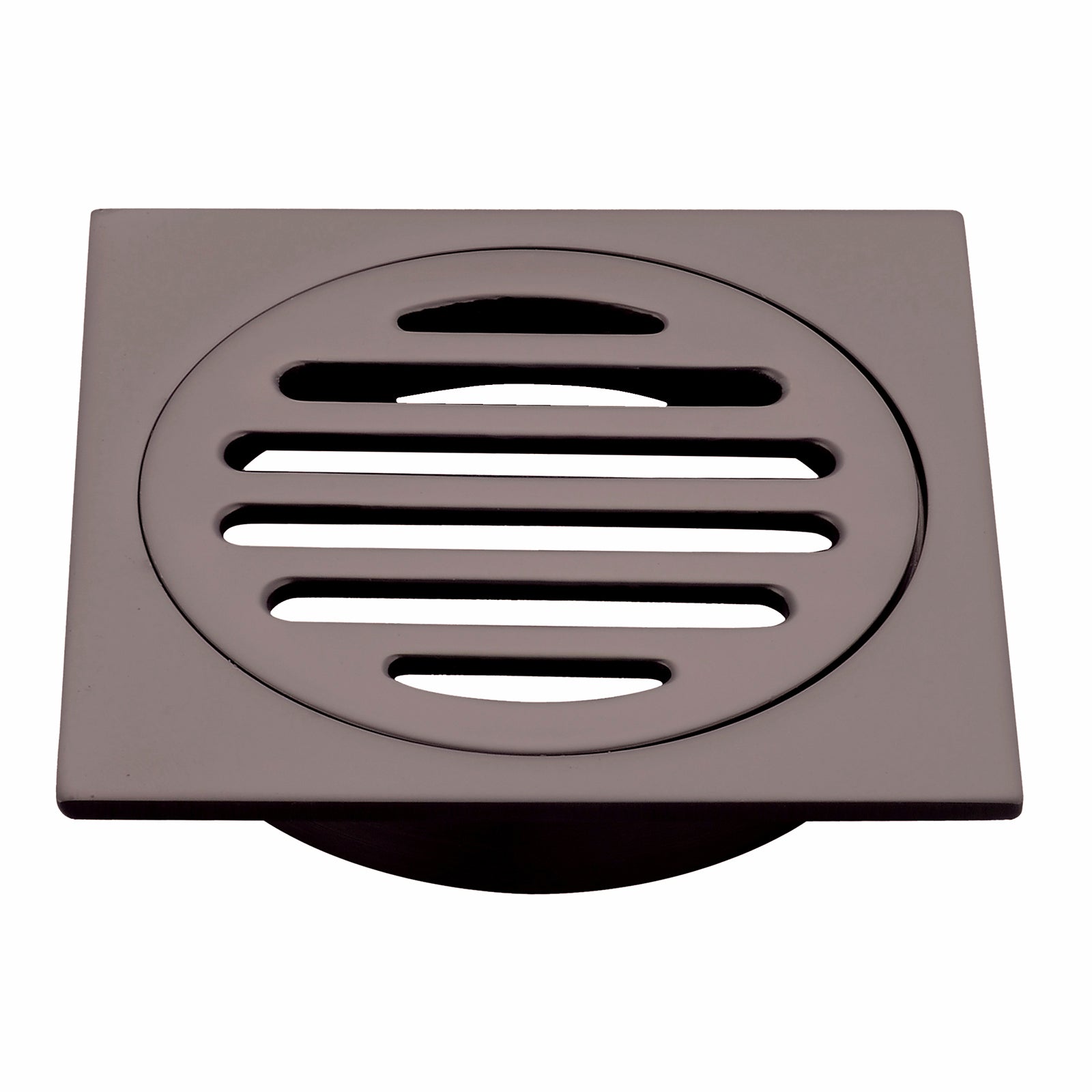 Mondella 80mm Matte Dark Bronze Square Floor Grate, Brass