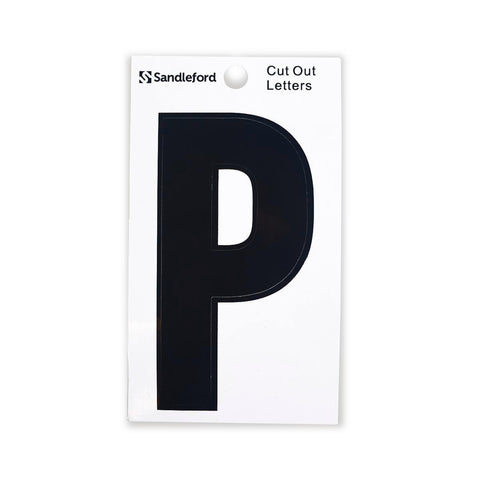 Sandleford 85mm Black Cut Out Self Adhesive House Letter P - SuperSaverAU - view 1