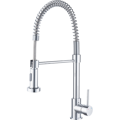 Estilo Tall Pull Down Sink Mixer Tap Chrome 35mm Coil Dual Function 500mm 5 Star WELS 6L/min
