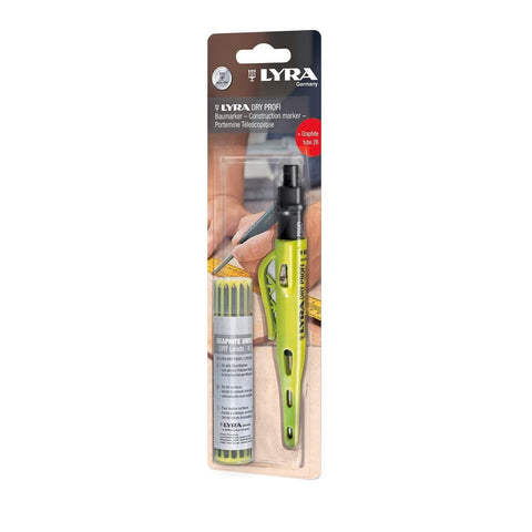 Lyra Carpenters Pencil with 12 Piece 2B Lead Refill Pack