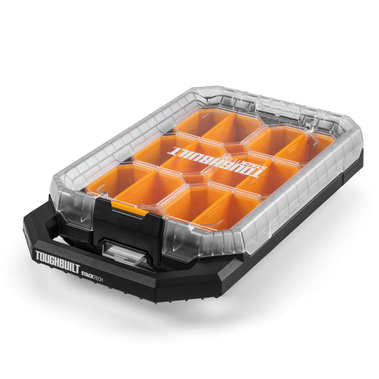 ToughBuilt StackTech Compact Low-Profile Organiser - See-Through Small Parts Storage