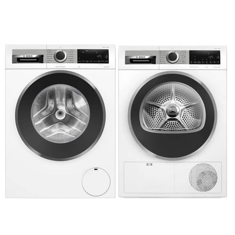 Bosch Series 8 9kg Front Load Washer and 9kg Heat Pump Dryer Package - AllergyPlus - WGG24403AUWQG24201AU