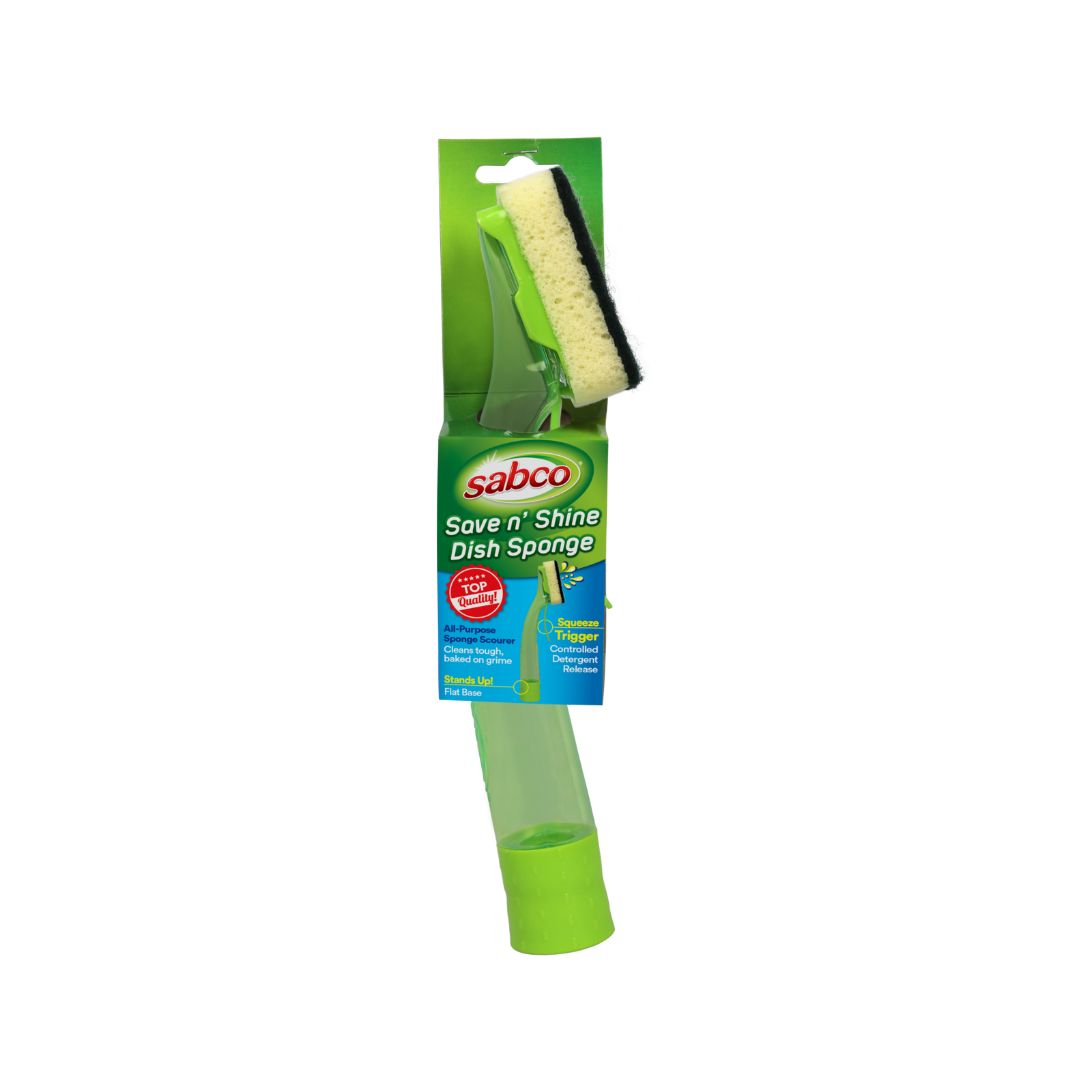 Sabco Save N' Shine Trigger Dish Sponge, Refillable with Plastic Handle