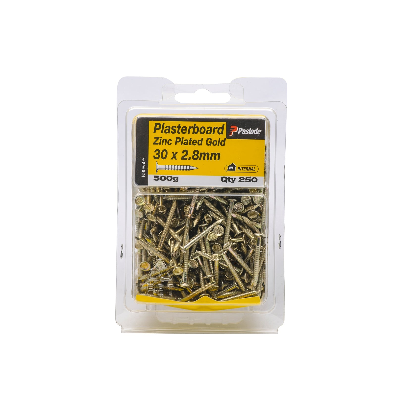 Paslode Gold Passivated Steel Plasterboard Nails 30 x 2.8mm 500g - 250 Pack