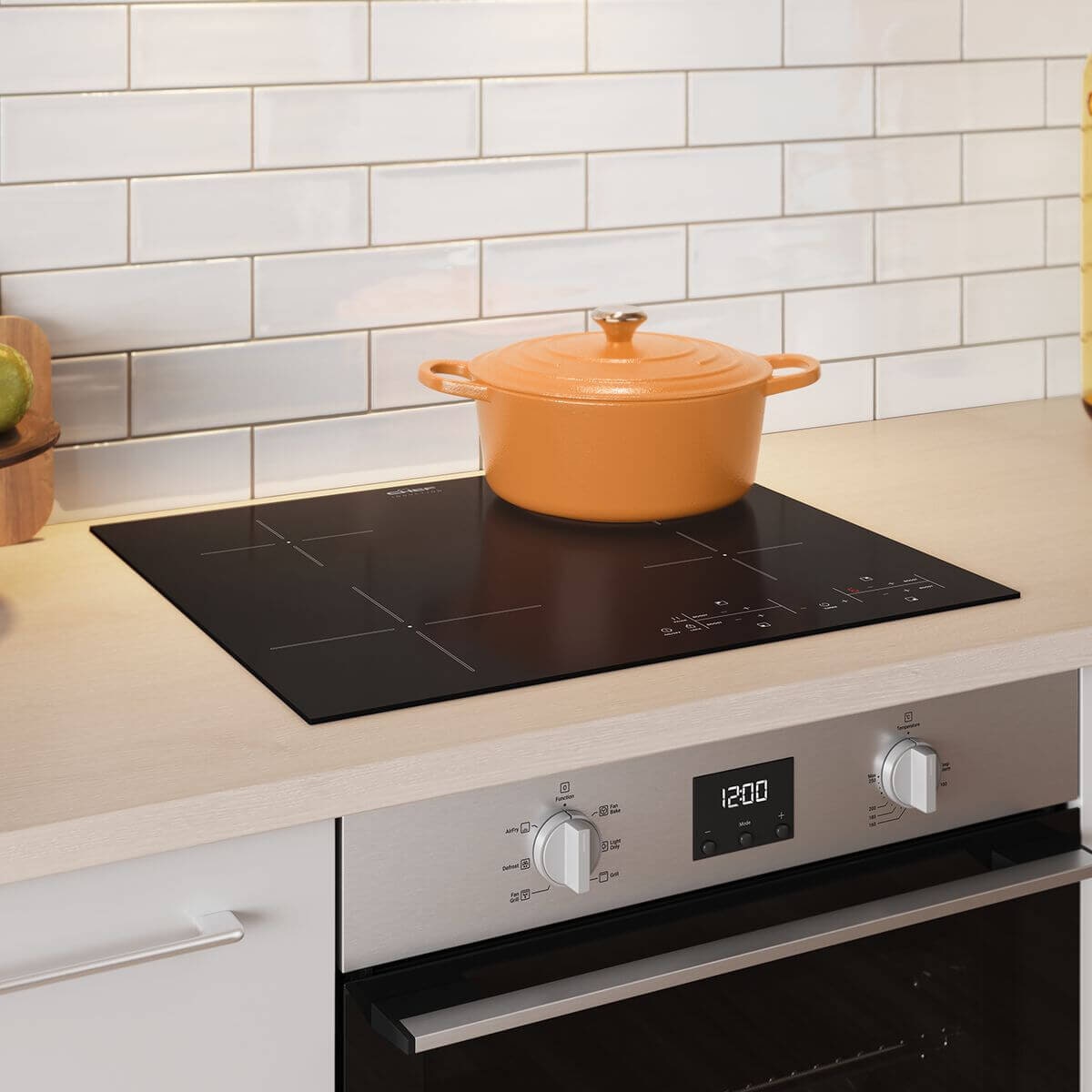 Chef 60cm 4 zone PowerReady induction cooktop - touch controls, PowerBoost, child lock - CHI6434BD