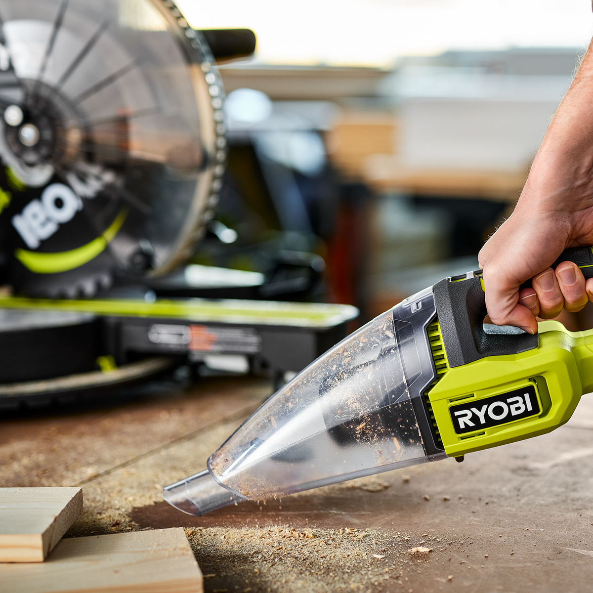 Ryobi 18V One Hand Vacuum Tool Only - 600ml Dust Bin - HEPA Filter - 6.5kpa Suction - SuperSaverAU - view 4