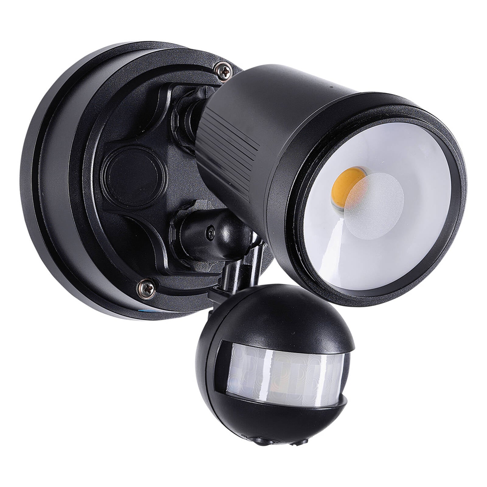 Brilliant Raptor III Black Single LED Sensor Light 10W Motion Sensor Outdoor 22599/06