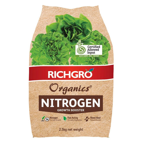 Richgro Organics Nitrogen Growth Booster - 2.5kg - Blood and Feather Meal - Fast Acting - SuperSaverAU - view 1