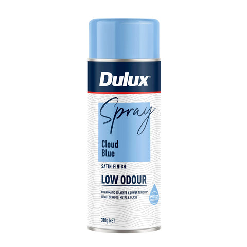 Dulux 310g Cloud Blue Satin Low Odour Spray Paint, Fast Recoat